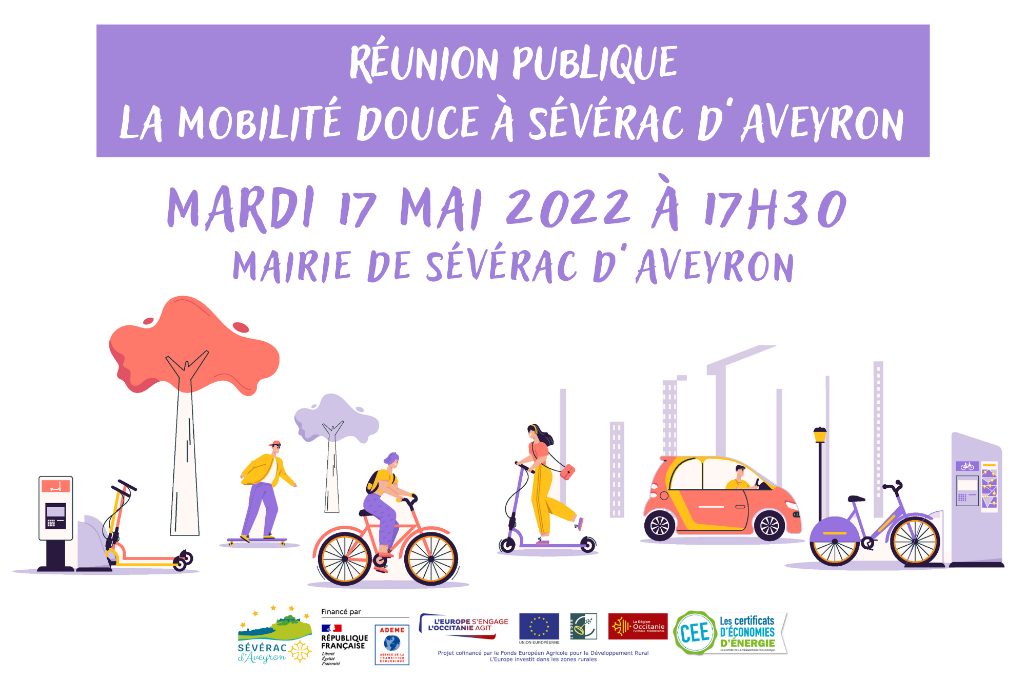 Lire la suite à propos de l’article Réunion publique – La mobilité douce à Sévérac d’Aveyron