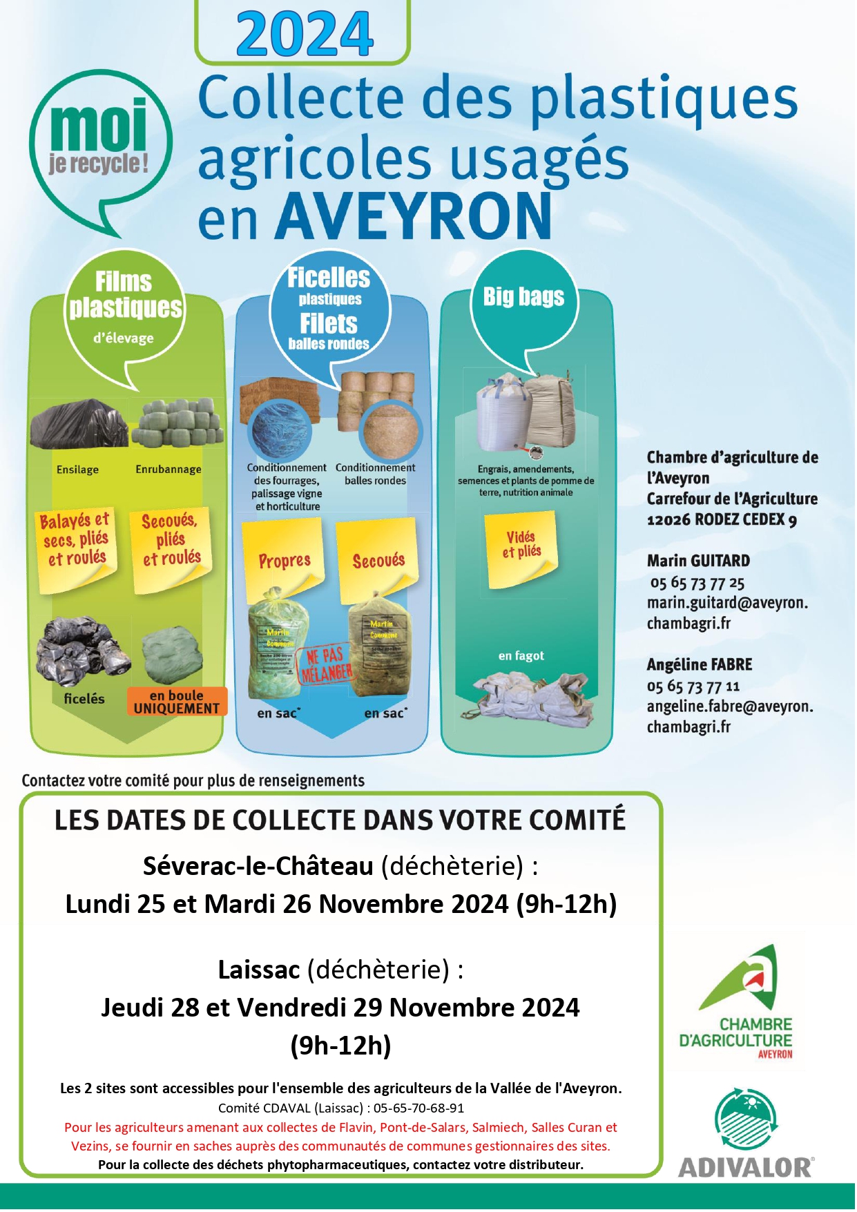 Lire la suite à propos de l’article // COLLECTE PLASTIQUES AGRICOLES USAGÉS : 25 ET 26 NOVEMBRE DE 9H À 12H //